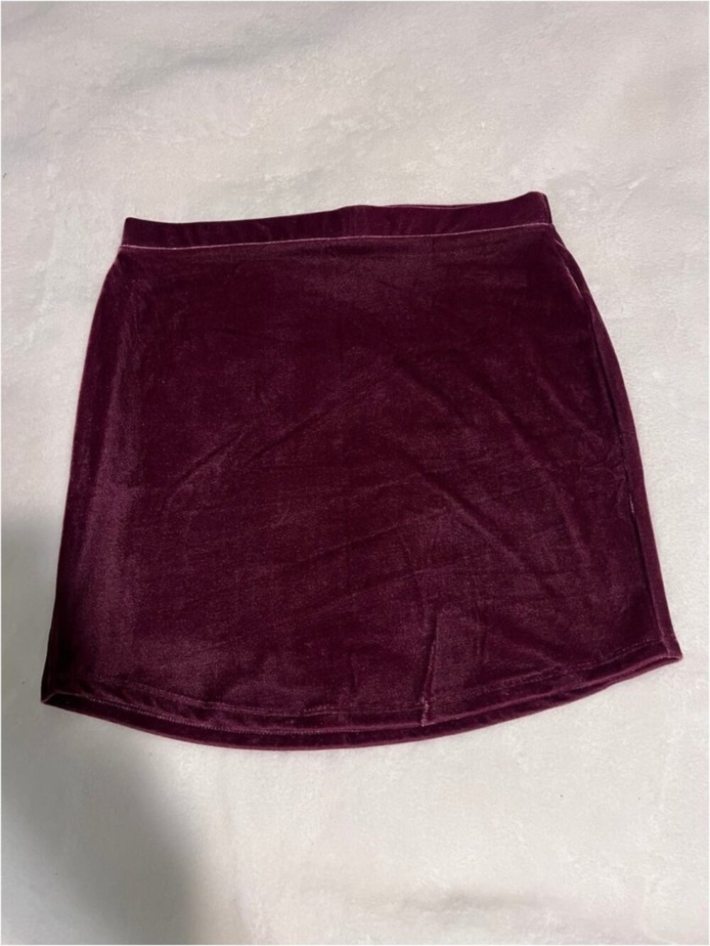 Mini Skirt Burgundy Velvet Y2K